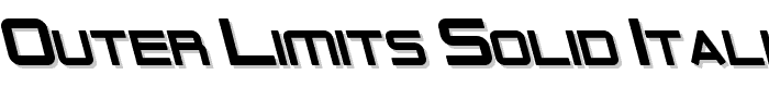 Outer Limits Solid Italic font